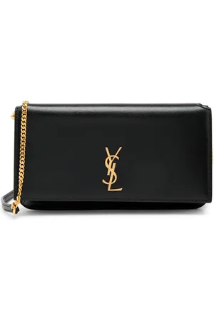 Saint Laurent Cassandre Grained Leather Phone Case - - One Size