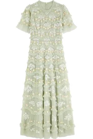 Needle & Thread Daisy Wave Embellished Ruffled Tulle Gown - - 12 (UK12 / M)
