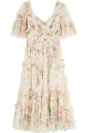 Needle & Thread Rose Maeve Floral-print Ruffled Tulle Gown - - 10 (UK10 / S)