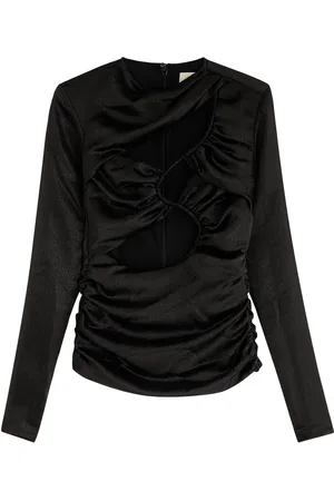Isabel Marant Rose Draped Cut-out Silk-blend top - - 38 (UK10 / S)