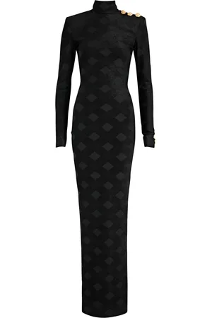 Balmain Bouclé-jacquard Stretch-jersey Maxi Dress - - 40 (UK12 / M)