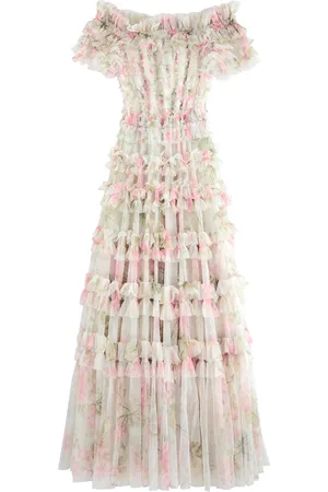 Needle & Thread Rose Lisette Off-the-shoulder Ruffled Tulle Gown - - 10 (UK10 / S)