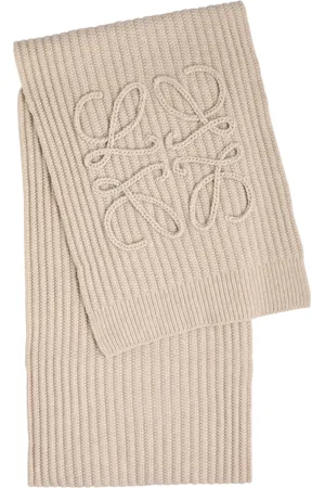 Loewe Anagram Ribbed Wool Scarf - - One Size