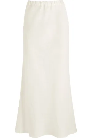 FAITHFULL THE BRAND Faye Linen Midi Skirt - - L (UK14 / L)