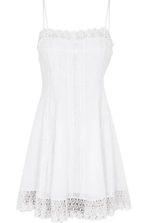 CHARO RUIZ IBIZA Ornella Lace-trimmed Cotton-blend Mini Dress - - L