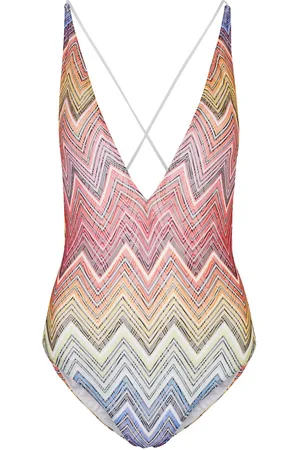 Missoni Zigzag Fine-knit Swimsuit - - 46 (UK14 / L)