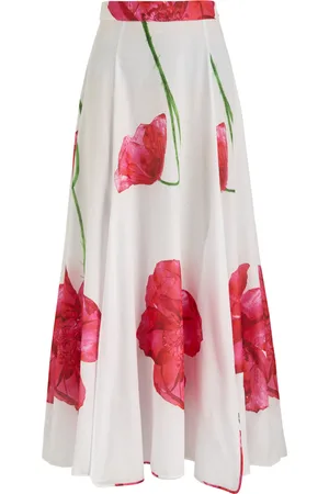 CHARO RUIZ IBIZA Ventine Floral-print Cotton-blend Maxi Skirt - - L (UK14 / L)