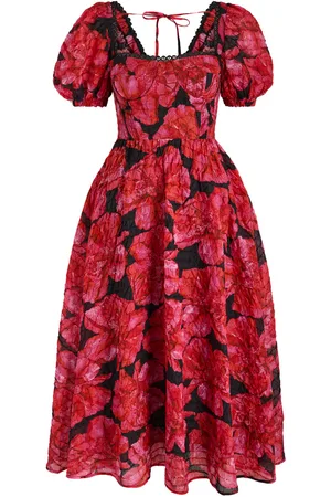 CHARO RUIZ IBIZA Kyan Floral-print Cotton-blend Midi Dress - - M (UK12 / M)