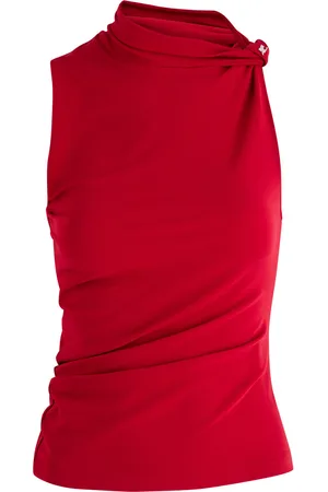 Courrèges Gathered Asymmetric Jersey Tank - - 34 (UK6 / XS)