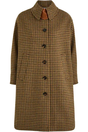 Chloé Check-jacquard Wool Coat - - M (UK12 / M)