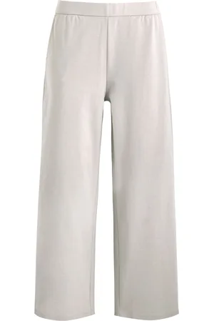 Eileen Fisher Wide-leg Cotton-blend Trousers - - L (UK 18-20 / XL)