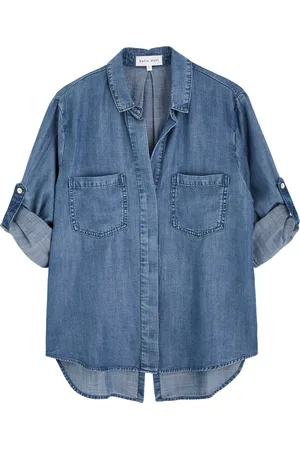Bella Dahl Denim Printed Tencel Blouse - - L (UK14 / L)