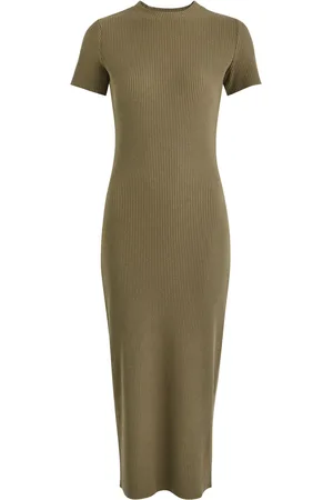 Vince Ribbed Jersey Midi Dress - - L (UK14 / L)