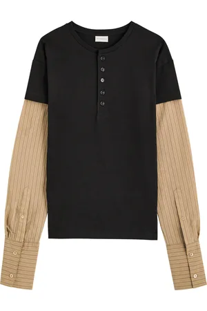 DRIES VAN NOTEN Hesma Layered Cotton-blend top - - M (UK12 / M)