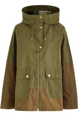 Barbour Hayley Hooded Waxed Cotton Jacket - - 10 (UK10 / S)
