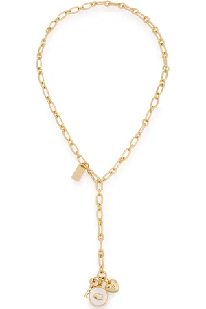 Coach Coin Charm Chain Necklace - - One Size