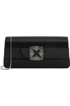 Manolo Blahnik Gothisi Embellished Satin Clutch - - One Size