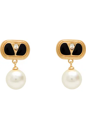 VALENTINO GARAVANI Vlogo Enamelled Drop Earrings - - One Size