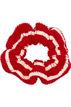 Hunza G Seersucker Scrunchie, , Elasticated, Hand Wash, - One Size