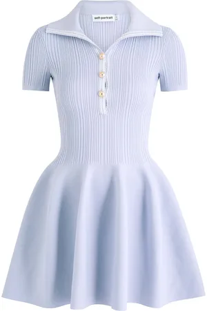 Self-Portrait Ribbed Stretch-knit Mini Dress - - M (UK12 / M)