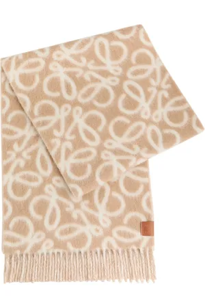 Loewe Anagram-intarsia Wool-blend Scarf - - One Size