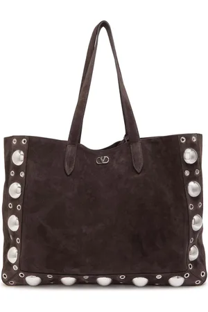 VALENTINO GARAVANI Nellcôte Large Studded Suede Tote - - One Size