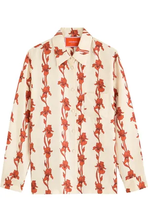 La DoubleJ Boy Floral-print Silk-twill Shirt - - L (UK14 / L)