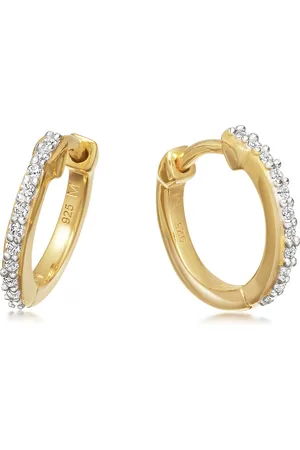 Missoma Pavé Huggie 18kt Vermeil Hoop Earrings