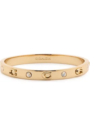 Coach Logo Crystal-embellished Bracelet - - One Size