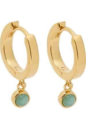 Daisy London Healing Stone 18kt Gold-plated Hoop Earrings - - One Size