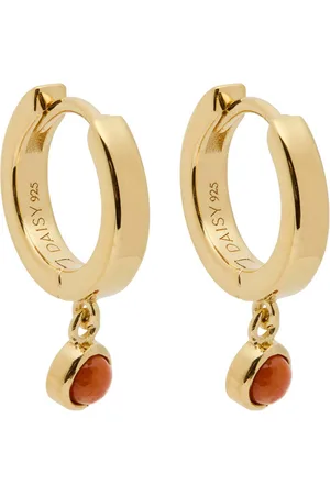 Daisy London Healing Stone 18kt Gold-plated Hoop Earrings - - One Size