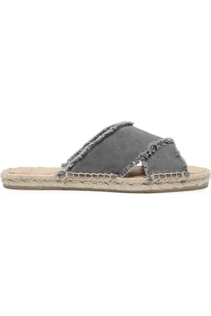 Castaner Palmera Distressed Canvas Espadrille Sliders - - 36 (IT36/ UK3)
