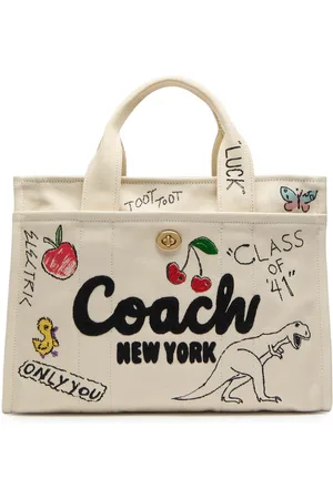 Coach Cargo Embroidered Canvas Tote - - One Size