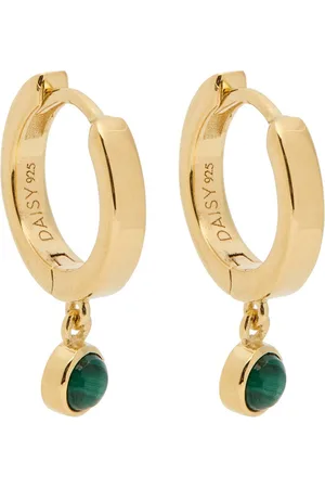 Daisy London Healing Stone 18kt Gold-plated Hoop Earrings - - One Size