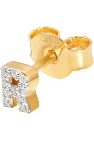 Missoma R Initial 18kt -plated Single Stud Earring - One Size