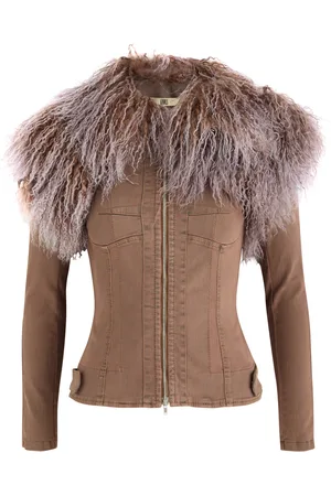 KNWLS Shiv Shearling-trimmed Stretch-denim Jacket - - 12 (UK12 / M)