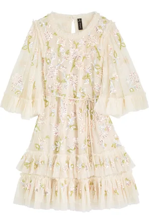 Needle & Thread Gloss Floral-embellished Tulle Mini Dress - - 2 (UK6 / XS)