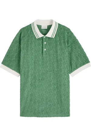 Drôle de Monsieur DRÔLE DE Monsieur Mono Jacquard Towelling Cotton Polo Shirt - - L