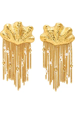 Chloé The Chloé Shells Fringed Drop Earrings - - One Size