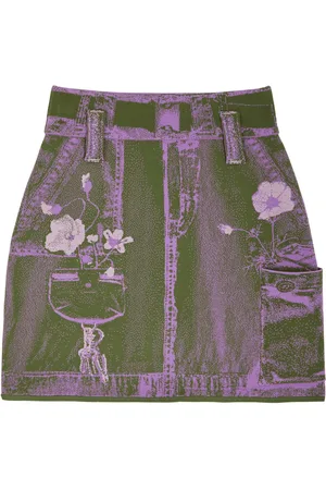 PH5 Daisy Patterned-intarsia Knitted Mini Skirt - - M (UK12 / M)