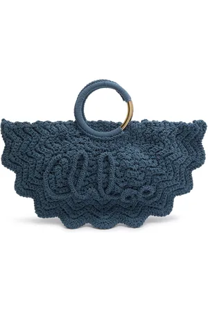 Chloé Bracelet Paravent Logo Raffia Tote - - One Size