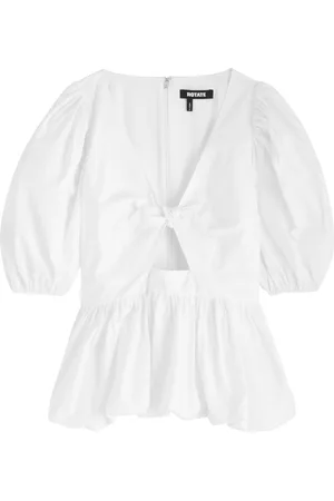 ROTATE Puff Sleeve Bubble Stretch-cotton top - - 38 (UK10 / S)