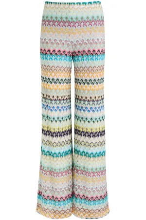 Missoni Zigzag-intarsia Wide-leg Open-knit Trousers - - IT40 (UK8 / S)