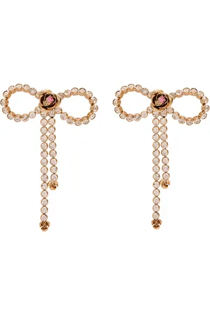 ROSANTICA Crystal-embellished bow Earrings - - One Size