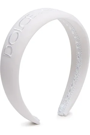 Dolce & Gabbana Kids Logo-embroidered Cotton Headband - - One - One Size