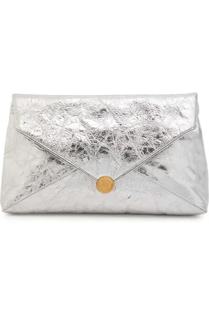 DRIES VAN NOTEN Envelope Textured Metallic-leather Clutch - - One Size