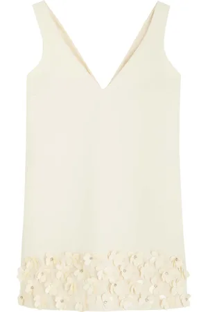 Self-Portrait Crystal and Faux-pearl Embellished Crepe Mini Dress - - 10 (UK10 / S)