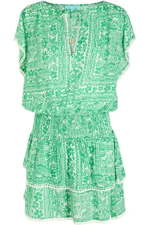 Melissa Odabash Keri Printed Mini Dress - - L (UK14 / L)
