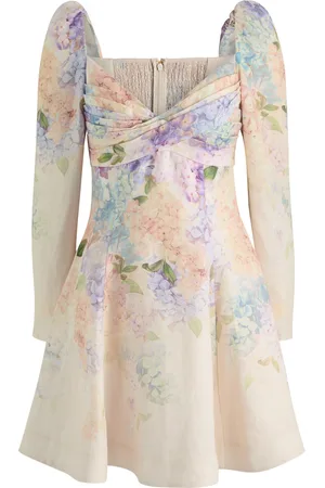 ZIMMERMANN Dawning Floral-print Linen Mini Dress - - 0 (UK 8 / S)