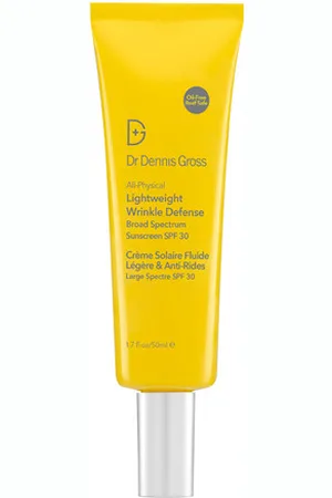 Dr. Dennis Gross Skincare Lightweight Wrinkle Defense Sunscreen SPF30, All Skin Tones, Oil-free, Transparent Zinc Oxide, Potent Antioxidants